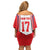 Czech Republic Ice Hockey Custom Family Matching Off Shoulder Short Dress and Hawaiian Shirt Flag Style