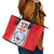 Czech Republic Ice Hockey Custom Leather Tote Bag Flag Style