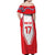 Czech Republic Ice Hockey Custom Off Shoulder Maxi Dress Flag Style