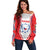 Czech Republic Ice Hockey Custom Off Shoulder Sweater Flag Style