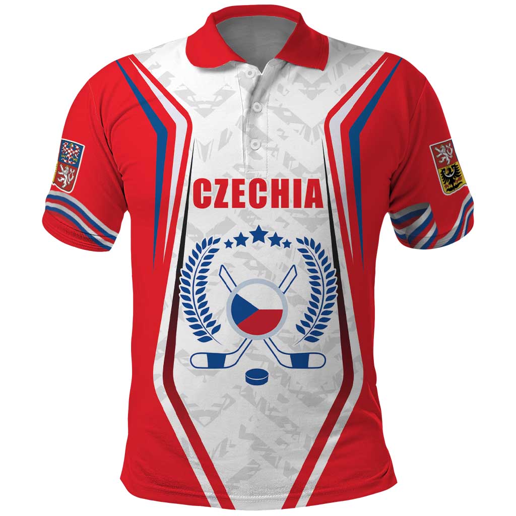 Czech Republic Ice Hockey Custom Polo Shirt Flag Style