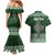 Personalized Celtic Cross Shamrock Ireland Couples Matching Mermaid Dress and Hawaiian Shirt Celtic Knot with Shamrock