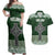 Personalized Celtic Cross Shamrock Ireland Couples Matching Off Shoulder Maxi Dress and Hawaiian Shirt Celtic Knot with Shamrock