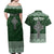 Personalized Celtic Cross Shamrock Ireland Couples Matching Off Shoulder Maxi Dress and Hawaiian Shirt Celtic Knot with Shamrock