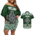 Personalized Celtic Cross Shamrock Ireland Couples Matching Off Shoulder Short Dress and Hawaiian Shirt Celtic Knot with Shamrock