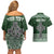 Personalized Celtic Cross Shamrock Ireland Couples Matching Off Shoulder Short Dress and Hawaiian Shirt Celtic Knot with Shamrock