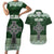 Personalized Celtic Cross Shamrock Ireland Couples Matching Short Sleeve Bodycon Dress and Hawaiian Shirt Celtic Knot with Shamrock