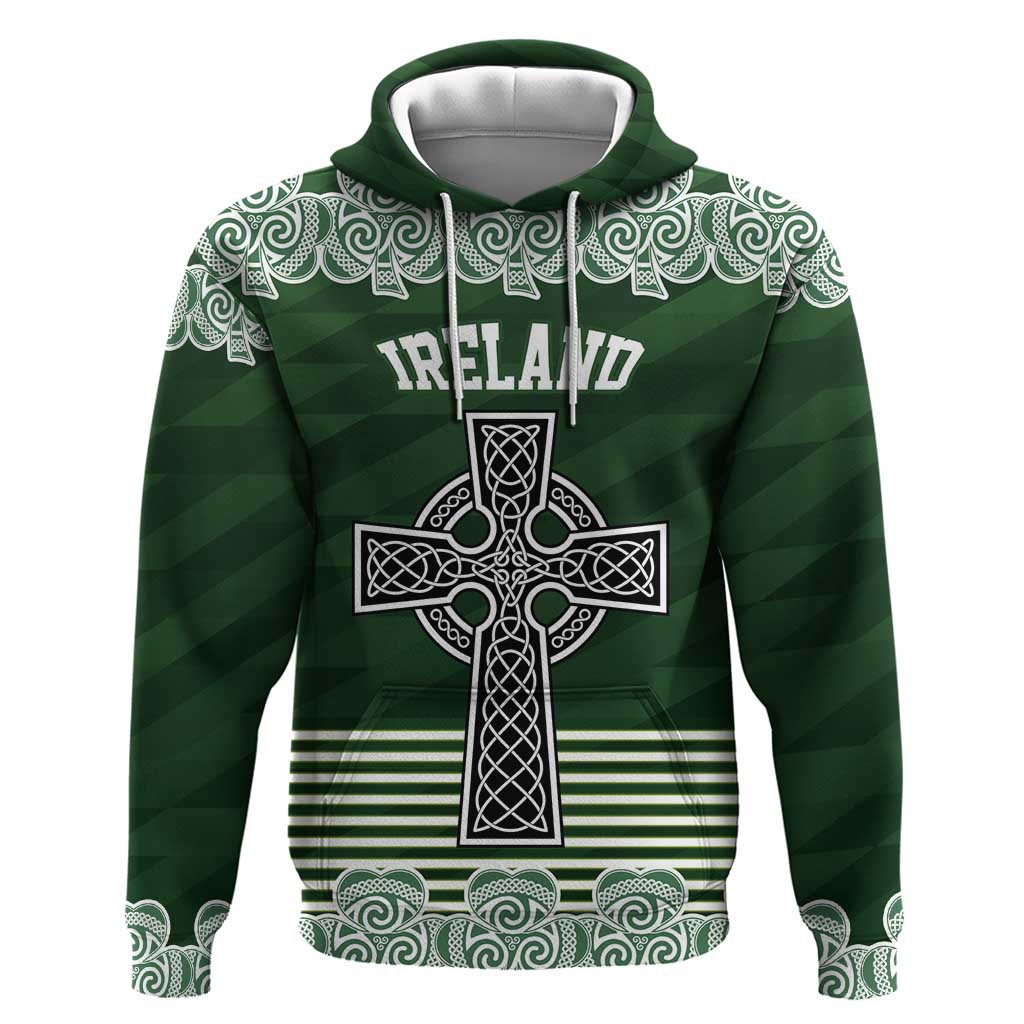 Personalized Celtic Cross Shamrock Ireland Hoodie Celtic Knot with Shamrock