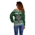 Personalized Celtic Cross Shamrock Ireland Off Shoulder Sweater Celtic Knot with Shamrock