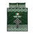 Personalized Celtic Cross Shamrock Ireland Quilt Bed Set Celtic Knot with Shamrock