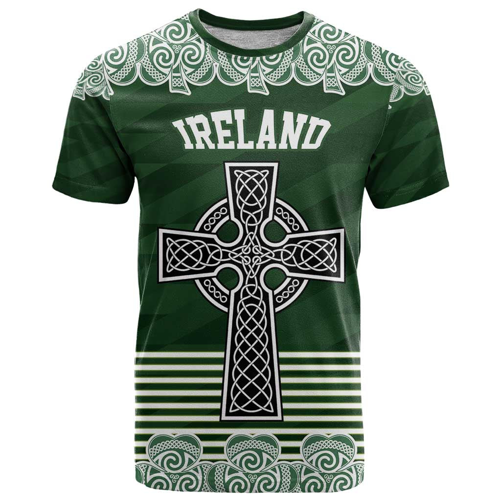 Personalized Celtic Cross Shamrock Ireland T Shirt Celtic Knot with Shamrock