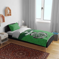 Custom Ireland Football Bedding Set Celtic Knot with Shamrock