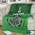 Custom Ireland Football Blanket Celtic Knot with Shamrock