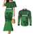 Custom Ireland Football Couples Matching Mermaid Dress and Long Sleeve Button Shirt Celtic Knot with Shamrock