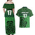 Custom Ireland Football Couples Matching Off Shoulder Maxi Dress and Hawaiian Shirt Celtic Knot with Shamrock