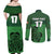 Custom Ireland Football Couples Matching Off Shoulder Maxi Dress and Long Sleeve Button Shirt Celtic Knot with Shamrock