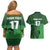 Custom Ireland Football Couples Matching Off Shoulder Short Dress and Hawaiian Shirt Celtic Knot with Shamrock