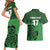 Custom Ireland Football Couples Matching Short Sleeve Bodycon Dress and Hawaiian Shirt Celtic Knot with Shamrock