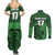 Custom Ireland Football Couples Matching Summer Maxi Dress and Long Sleeve Button Shirt Celtic Knot with Shamrock