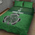 Custom Ireland Football Quilt Bed Set Celtic Knot with Shamrock