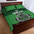 Custom Ireland Football Quilt Bed Set Celtic Knot with Shamrock