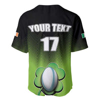 Green/black V-neck baseball jersey with zigzag pattern and back text 17