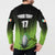 Custom Ireland Rugby Go Champions Button Sweatshirt Irish Shamrock