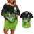 Custom Ireland Rugby Go Champions Couples Matching Off Shoulder Short Dress and Hawaiian Shirt Irish Shamrock