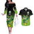 Custom Ireland Rugby Go Champions Couples Matching Off The Shoulder Long Sleeve Dress and Hawaiian Shirt Irish Shamrock