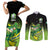 Custom Ireland Rugby Go Champions Couples Matching Short Sleeve Bodycon Dress and Long Sleeve Button Shirt Irish Shamrock