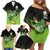 Custom Ireland Rugby Go Champions Family Matching Off Shoulder Short Dress and Hawaiian Shirt Irish Shamrock