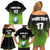 Custom Ireland Rugby Go Champions Family Matching Off Shoulder Short Dress and Hawaiian Shirt Irish Shamrock