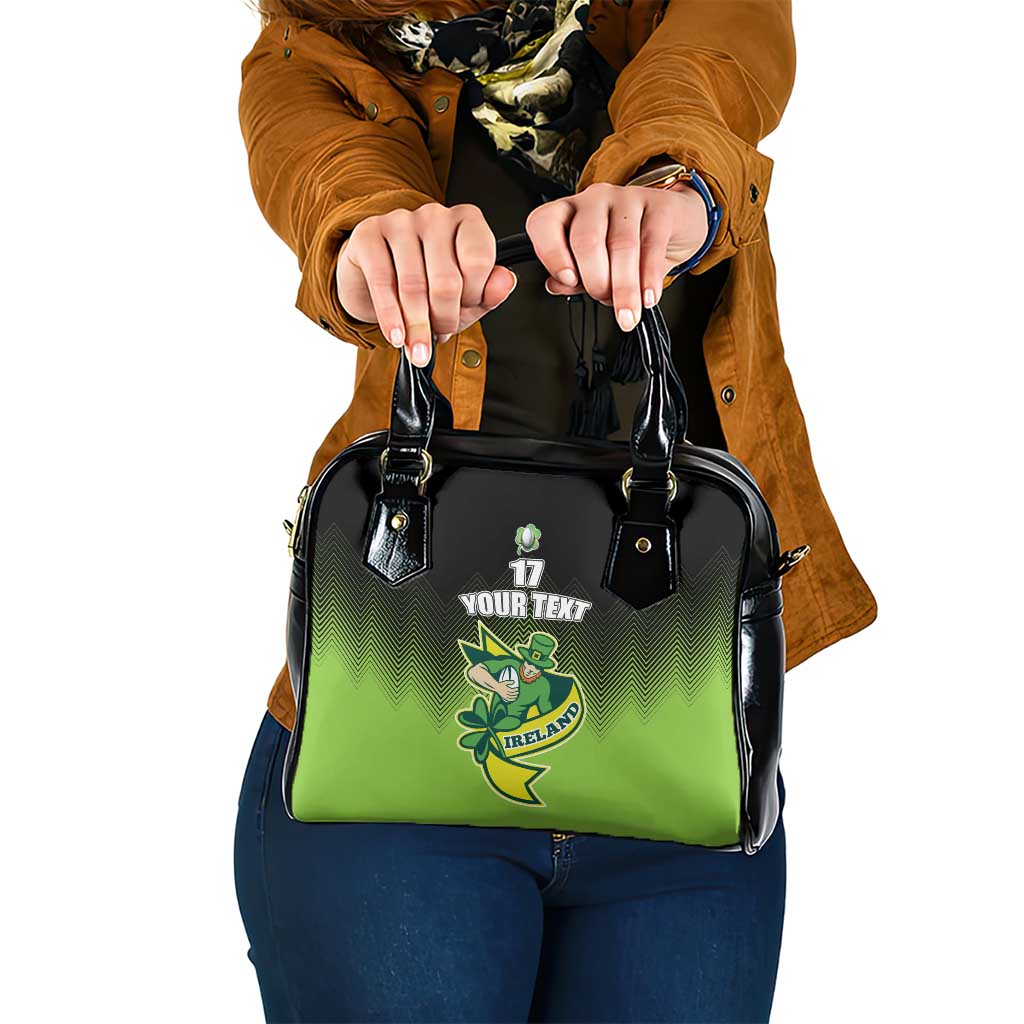 Custom Ireland Rugby Go Champions Shoulder Handbag Irish Shamrock