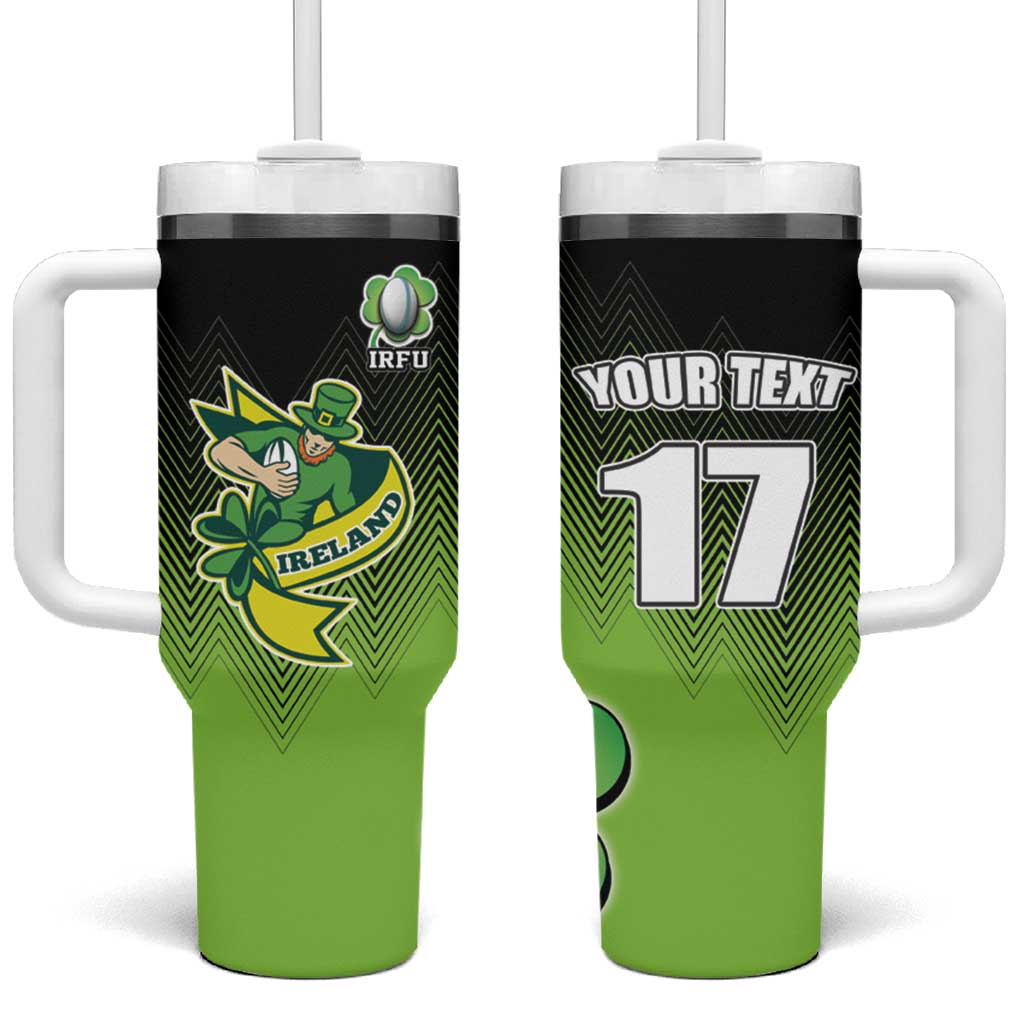 Custom Ireland Rugby Go Champions Tumbler With Handle Irish Shamrock