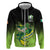 Custom Ireland Rugby Go Champions Zip Hoodie Irish Shamrock