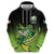 Custom Ireland Rugby Go Champions Zip Hoodie Irish Shamrock