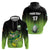 Custom Ireland Rugby Go Champions Zip Hoodie Irish Shamrock