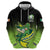 Custom Ireland Rugby Go Champions Zip Hoodie Irish Shamrock