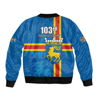 Aland's Autonomy Day Sleeve Zip Bomber Jacket 103rd Anniversary