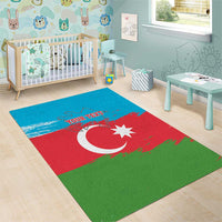 Personalized Azerbaijan Flag Style Area Rug Azerbaijani Flag Day