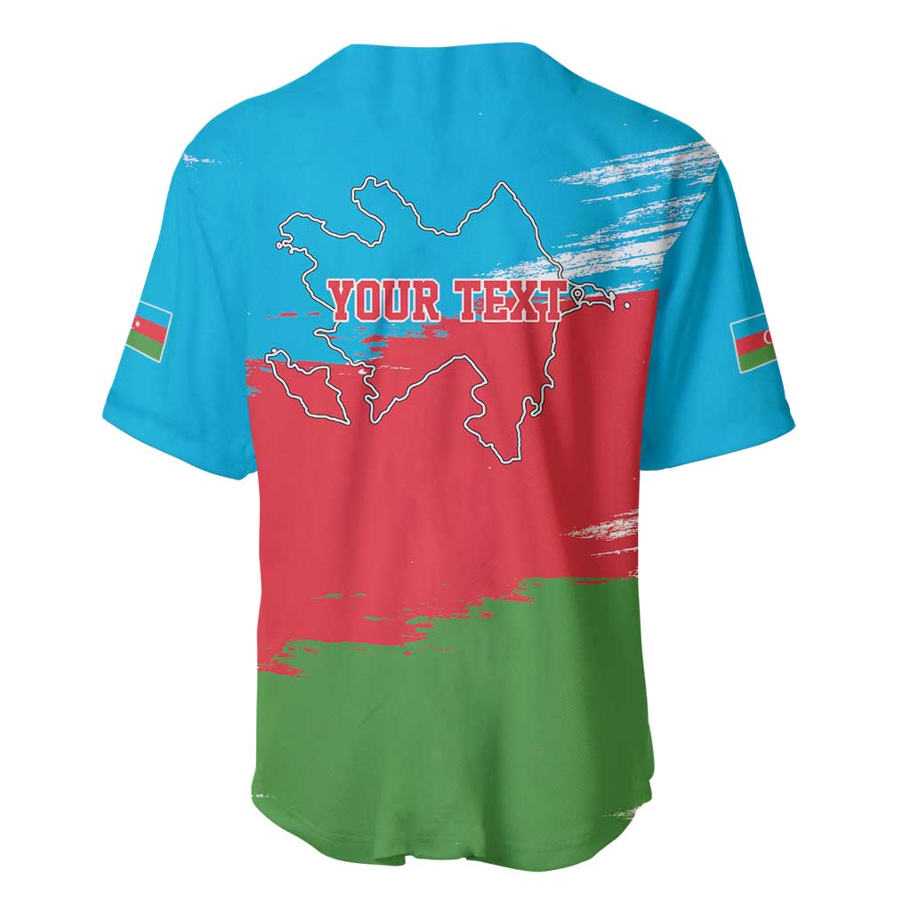 Personalized Azerbaijan Flag Style Baseball Jersey Azerbaijani Flag Day