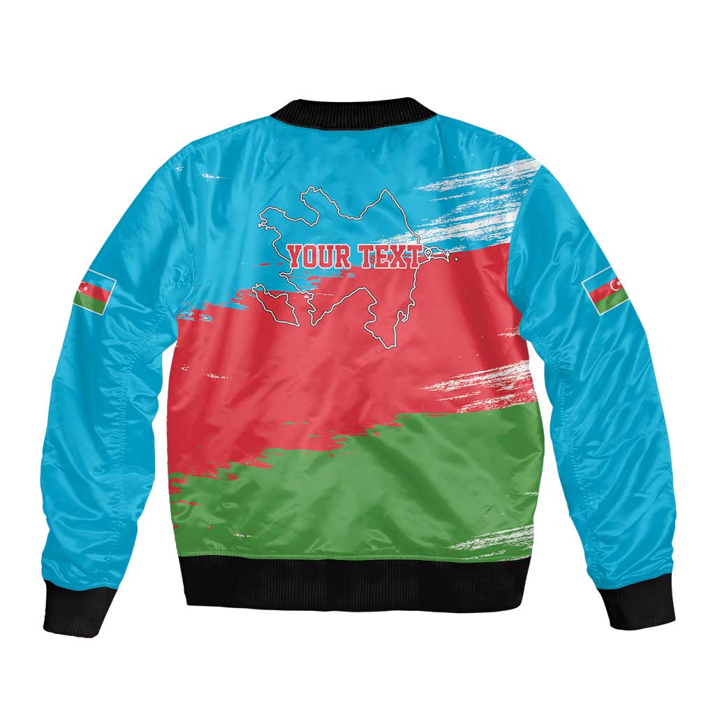 Personalized Azerbaijan Flag Style Bomber Jacket Azerbaijani Flag Day