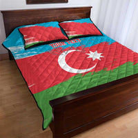 Personalized Azerbaijan Flag Style Quilt Bed Set Azerbaijani Flag Day