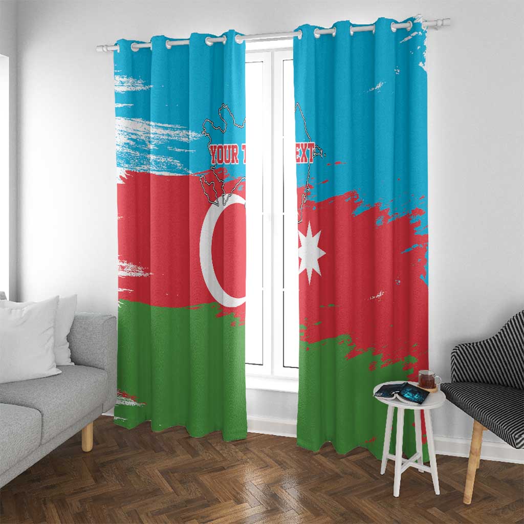 Personalized Azerbaijan Flag Style Window Curtain Azerbaijani Flag Day