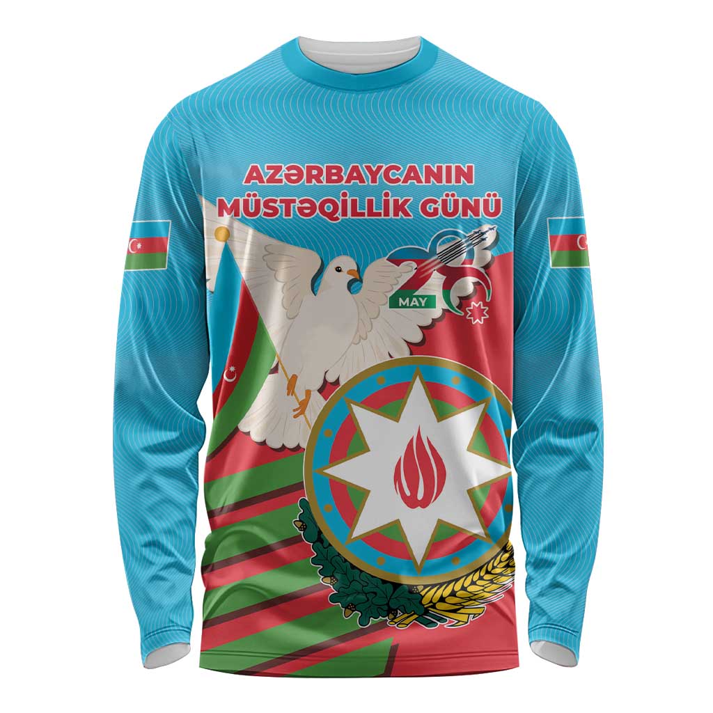 Azerbaijan Independence Day Long Sleeve Shirt Mustəqillik Gunu
