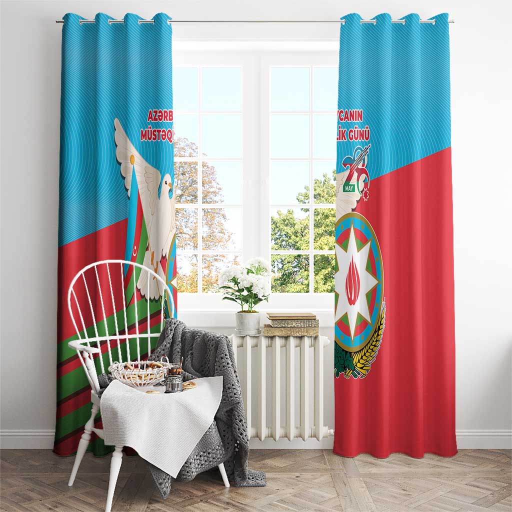 Azerbaijan Independence Day Window Curtain Mustəqillik Gunu