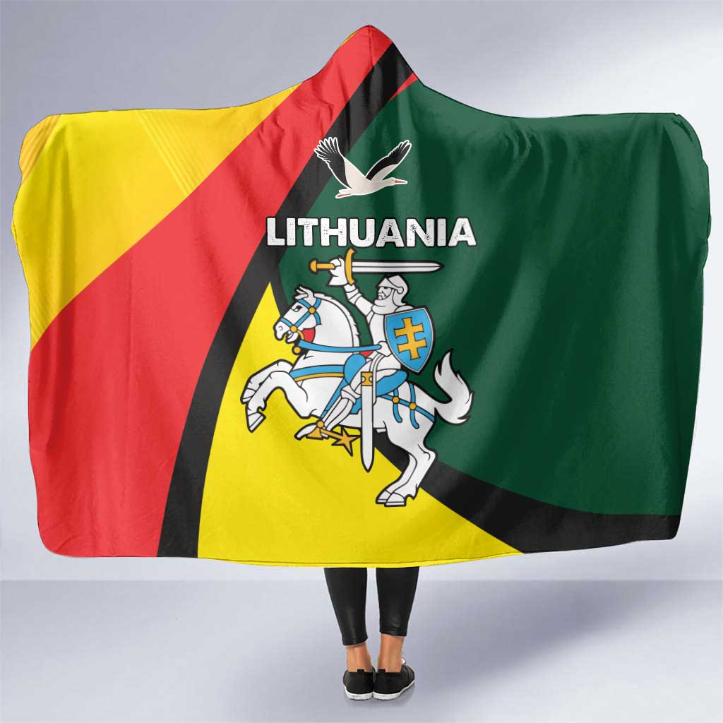 Lithuania Coat of Arms Hooded Blanket Vytis and Gandras