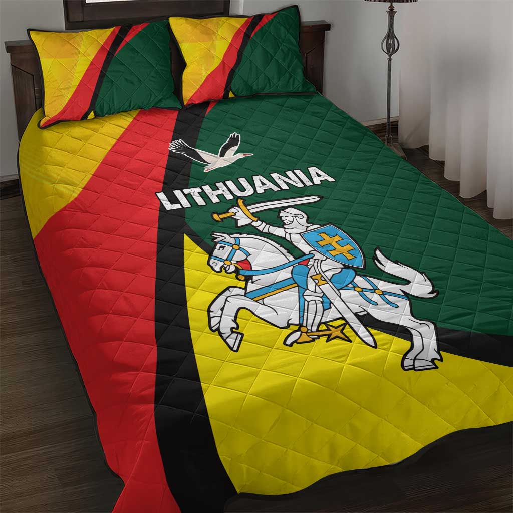 Lithuania Coat of Arms Quilt Bed Set Vytis and Gandras LT17 - Wonder Print Shop