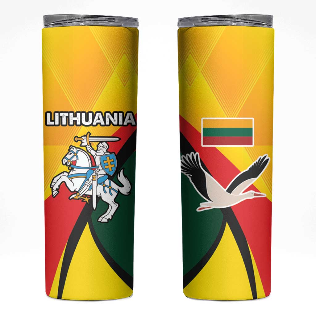 Lithuania Coat of Arms Skinny Tumbler Vytis and Gandras LT17 - Wonder Print Shop