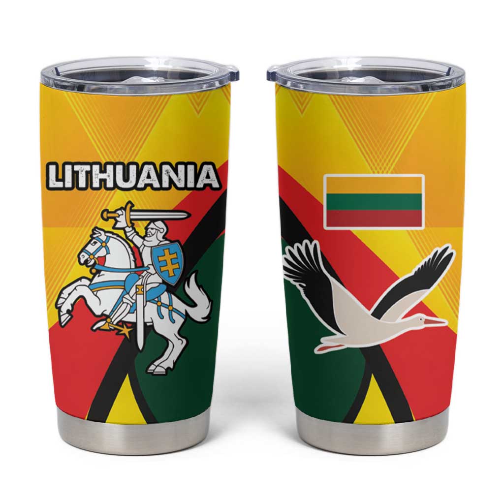 Lithuania Coat of Arms Tumbler Cup Vytis and Gandras LT17 - Wonder Print Shop